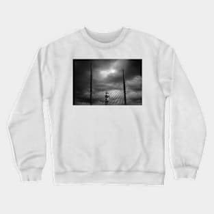 lighthouse at night in Malmö Sweden Crewneck Sweatshirt